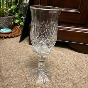 Vintage cut glass  Hurricane Lamp